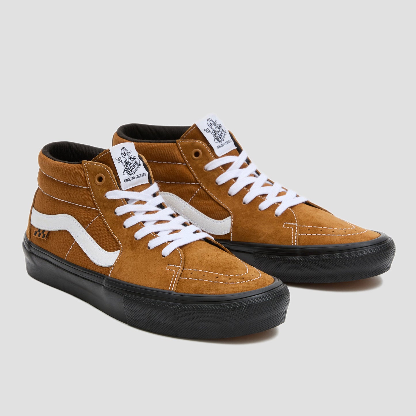 Vans Skate Grosso Mid Skate Shoes Pig Suede Brown / Black