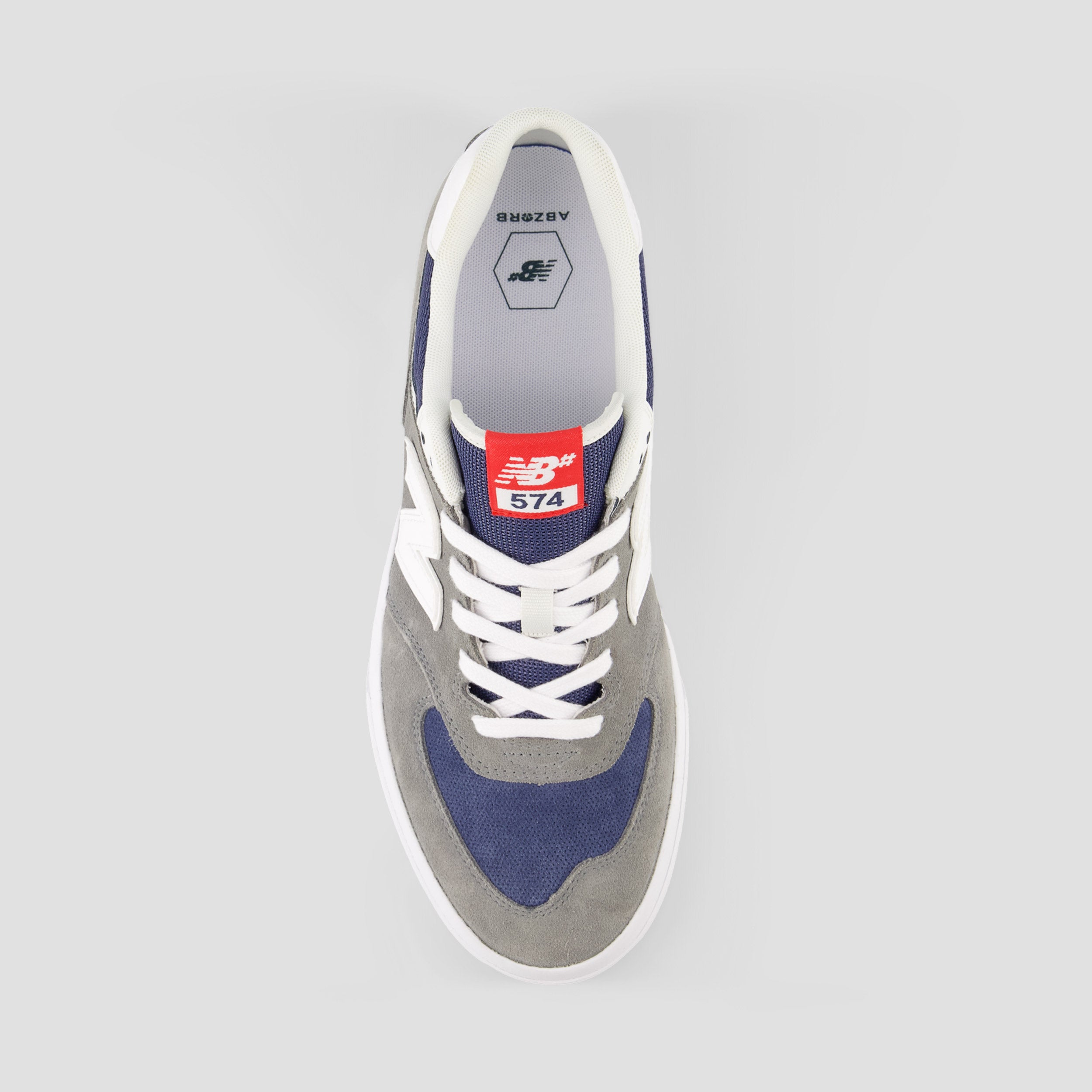 New Balance 574 Vulc Skate Shoes Grey / White