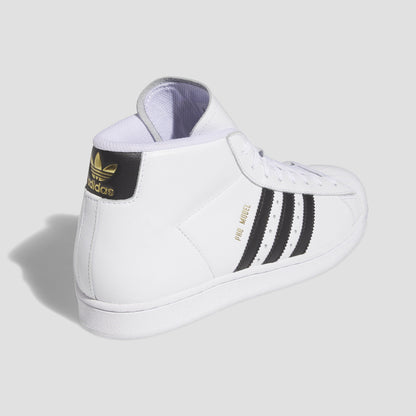 adidas Pro Model ADV Skate Shoes Cloud White / Core Black / Gold Metallic