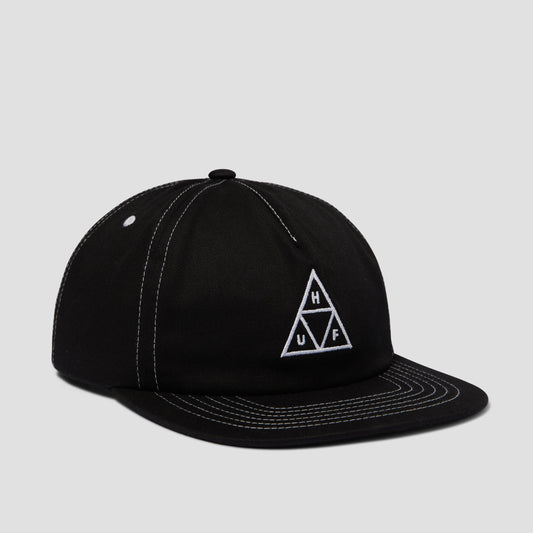 HUF Set Triple Triangle Snapback Cap Black White