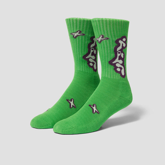 HUF Hell Razor Crew Socks Clover