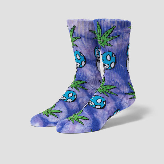 HUF Green Buddy Mushroom Td Sock Purple