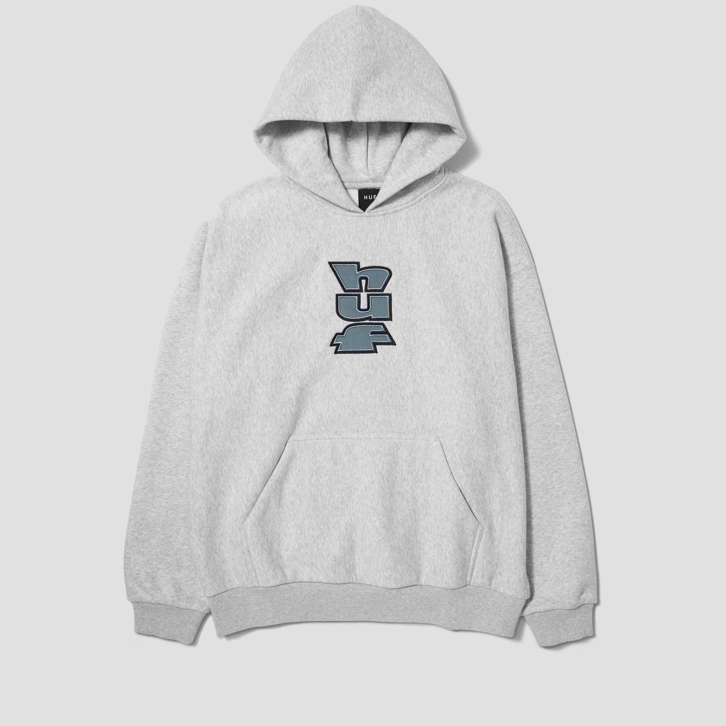 HUF Benton Heavyweight Fleece Hood Heather Grey