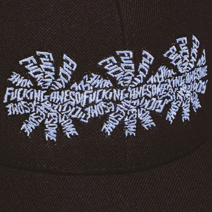 Fucking Awesome 3 Spiral Snapback Cap Black