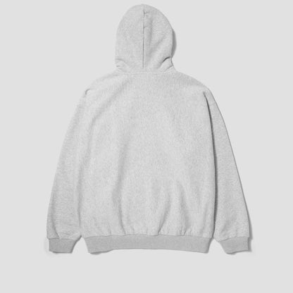 HUF Benton Heavyweight Fleece Hood Heather Grey