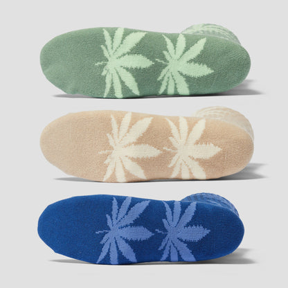 HUF Set 3 Pack Pl Socks Mint Blue Wheat