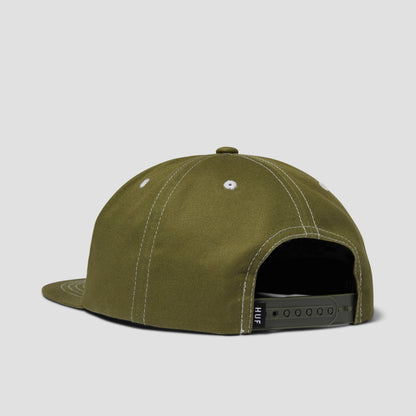 HUF Set Triple Triangle Snapback Cap Light Olive White