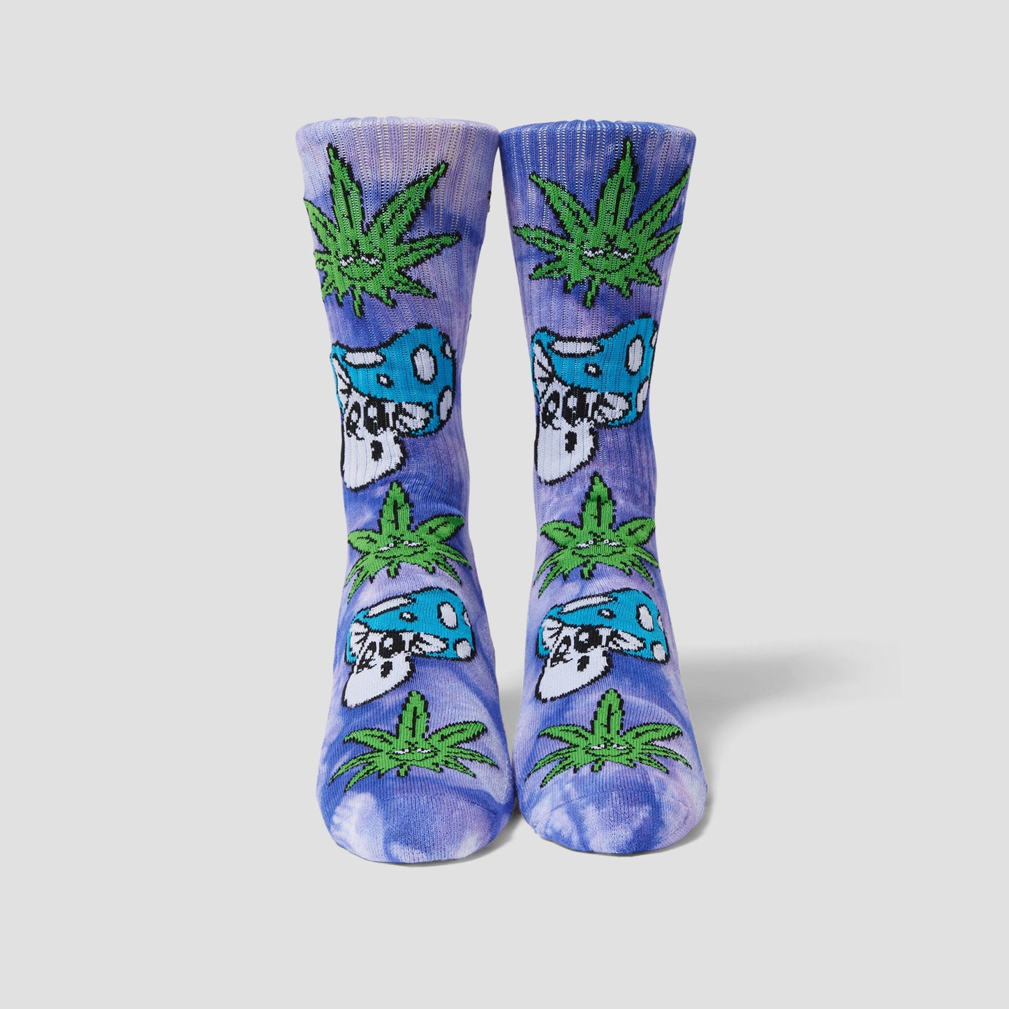 HUF Green Buddy Mushroom Td Sock Purple