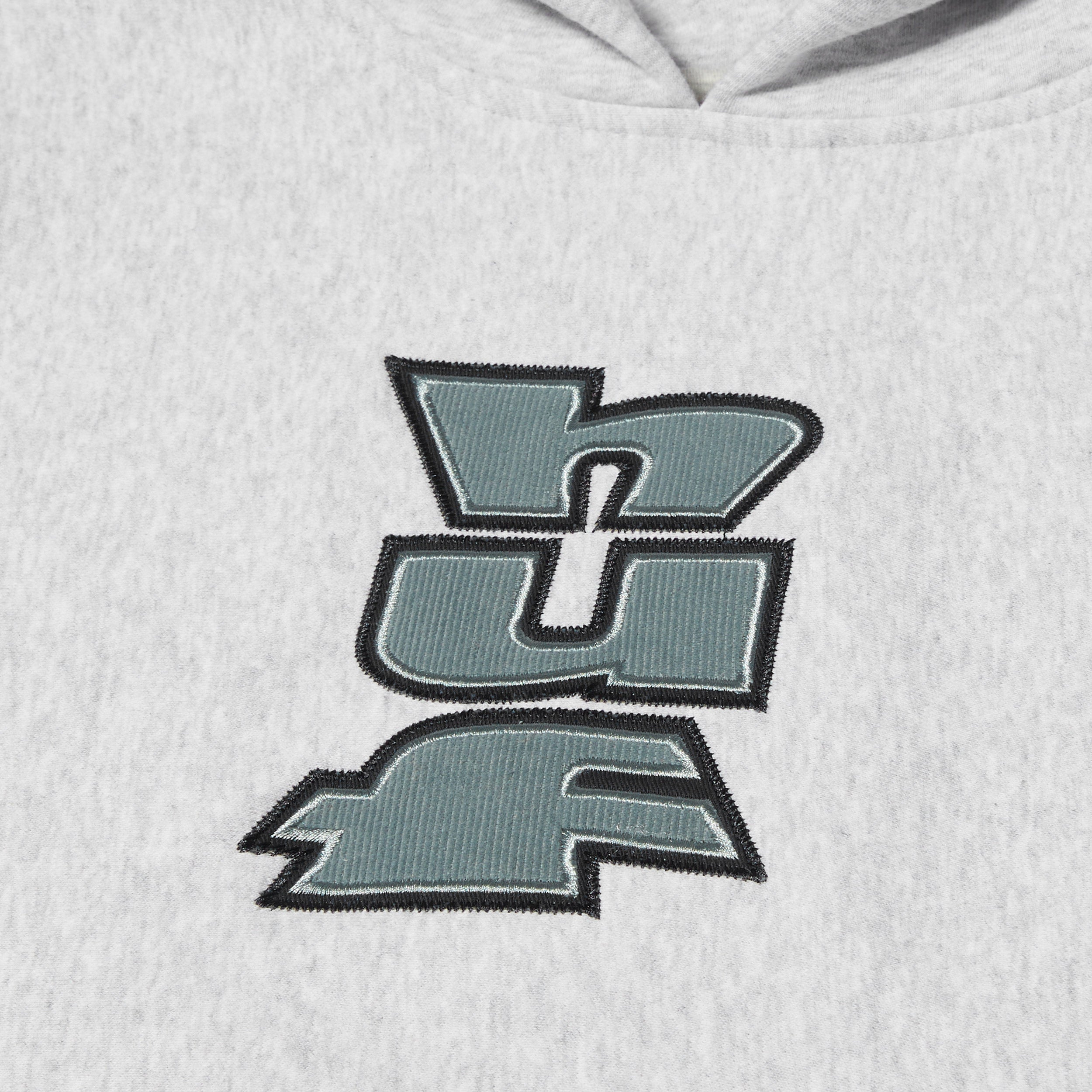 HUF Benton Heavyweight Fleece Hood Heather Grey