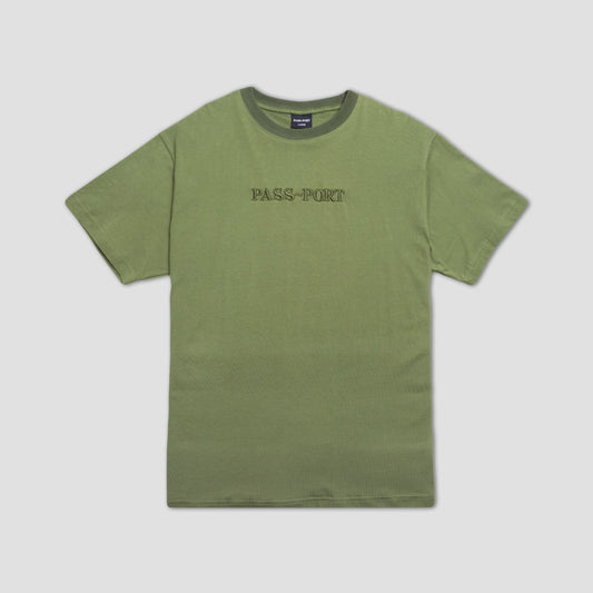 PassPort Official Contrast Organic T-Shirt Olive