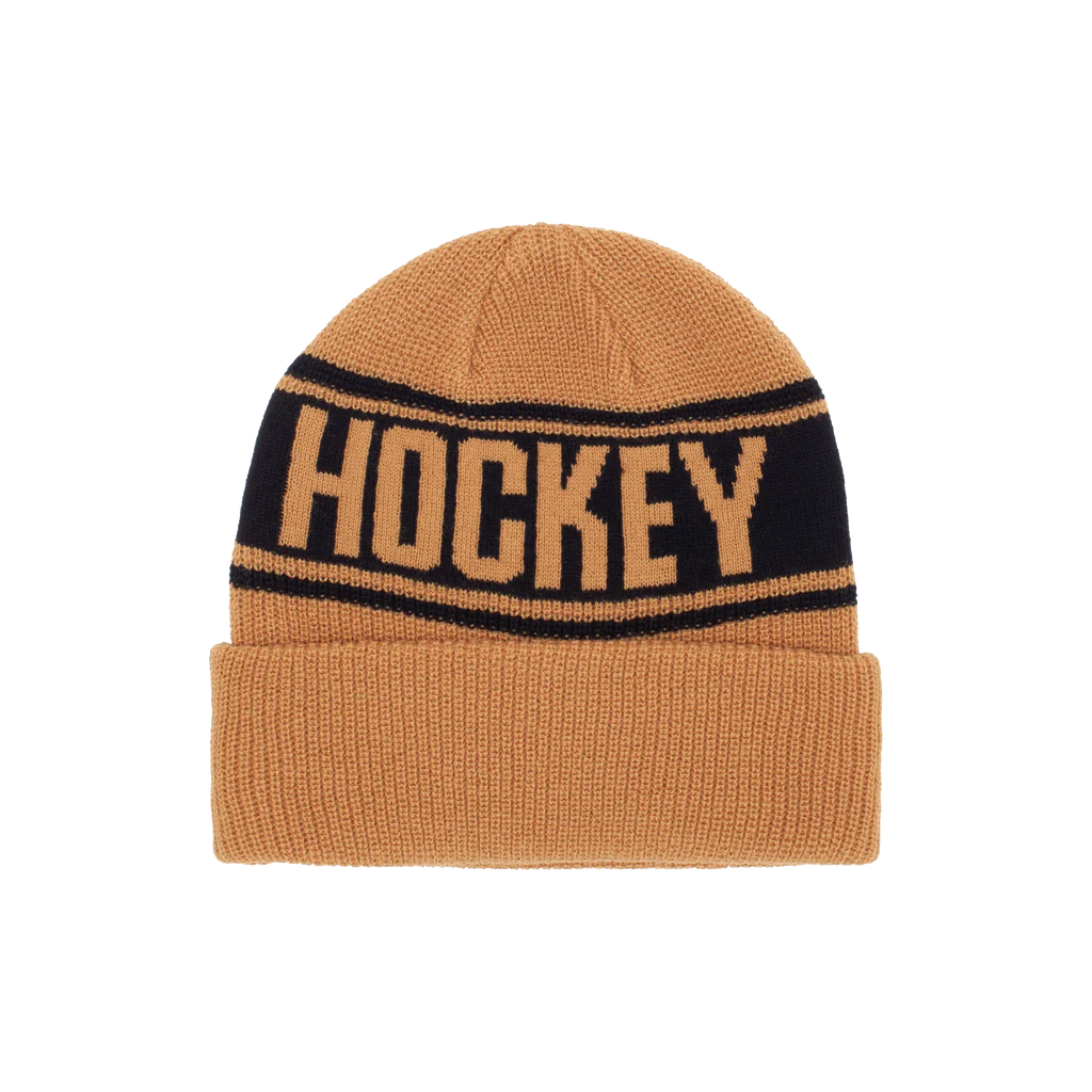 Hockey Stripe Beanie Mustard