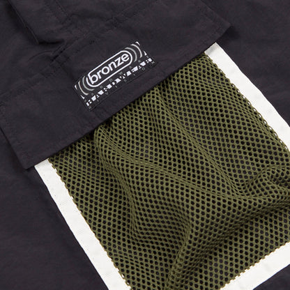 Bronze Mesh Cargo Shorts Black