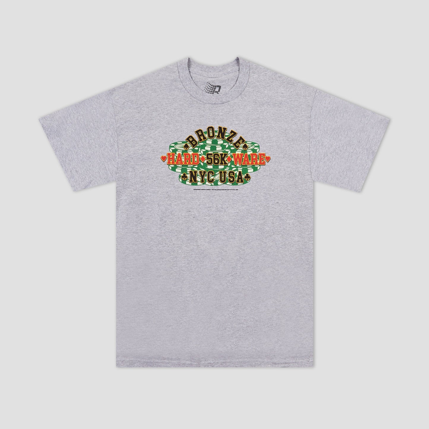 Bronze Poker T-Shirt Heather Grey