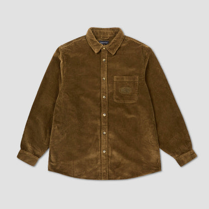 Bronze Corduroy Button Up Jacket Olive