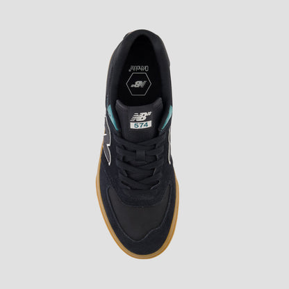 New Balance 574 Shoes Black / Vintage Teal