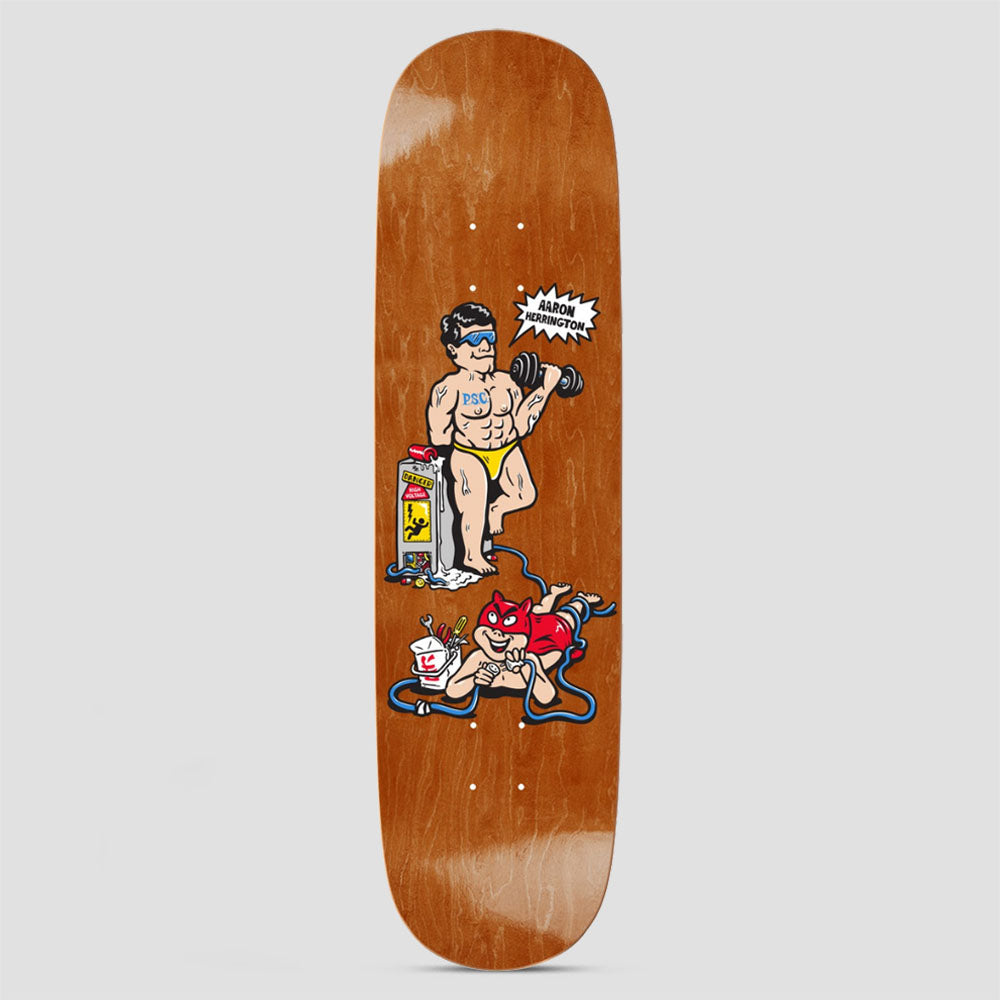 Polar 8.5 P2 Shape Aaron Herrington Pumping Iron Skateboard Deck