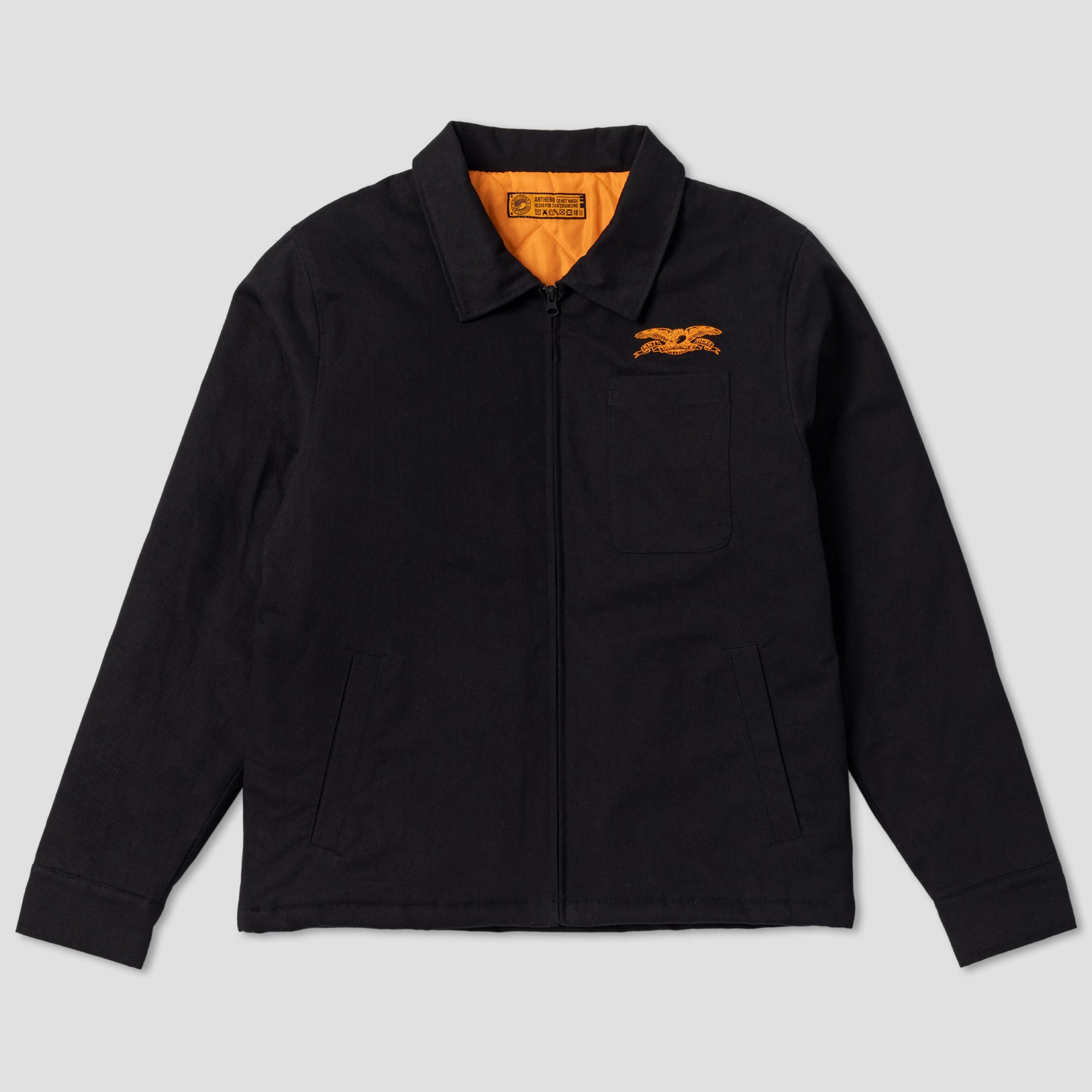 Anti Hero Basic Eagle Stash Jacket Black Orange