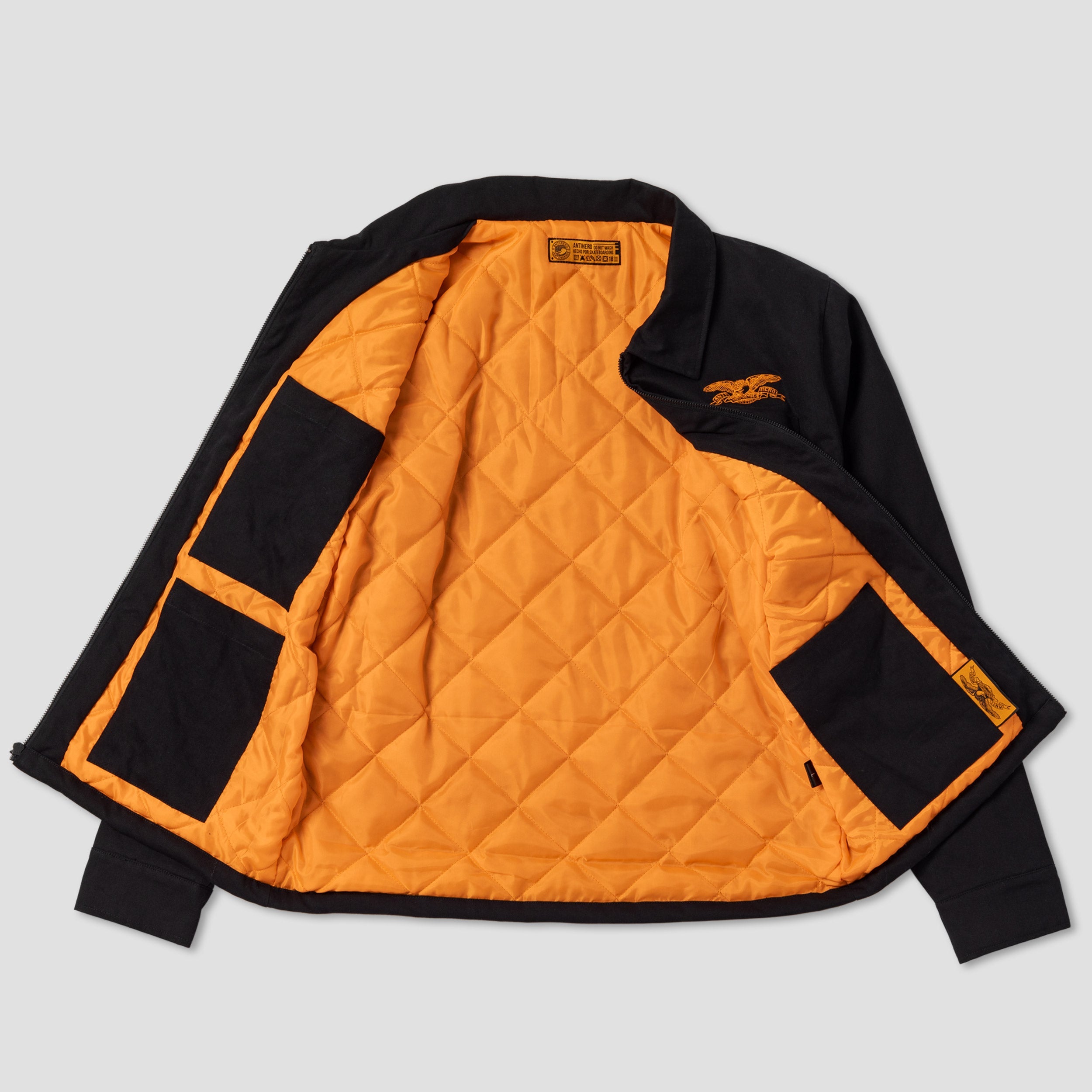 Anti Hero Basic Eagle Stash Jacket Black Orange
