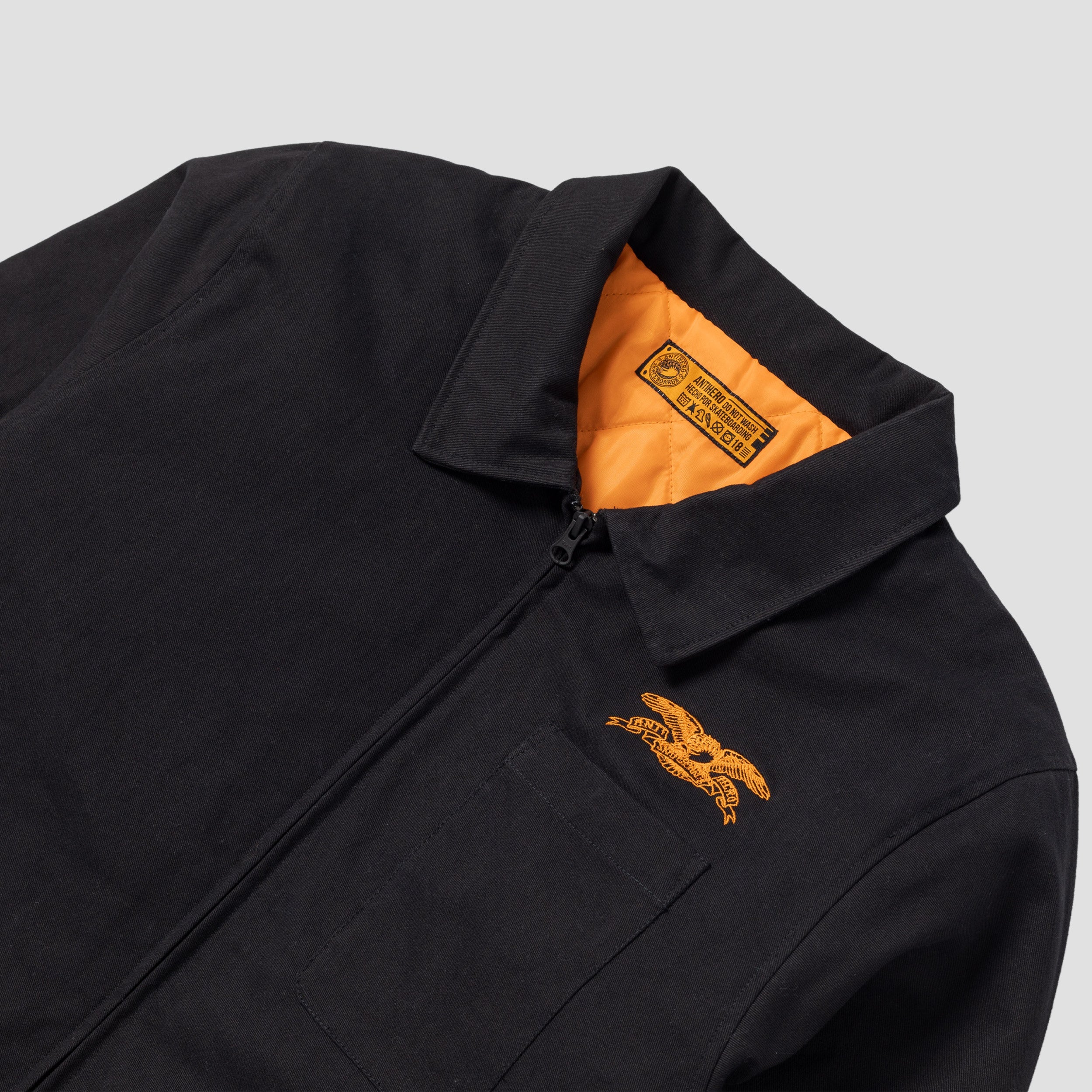 Anti Hero Basic Eagle Stash Jacket Black Orange