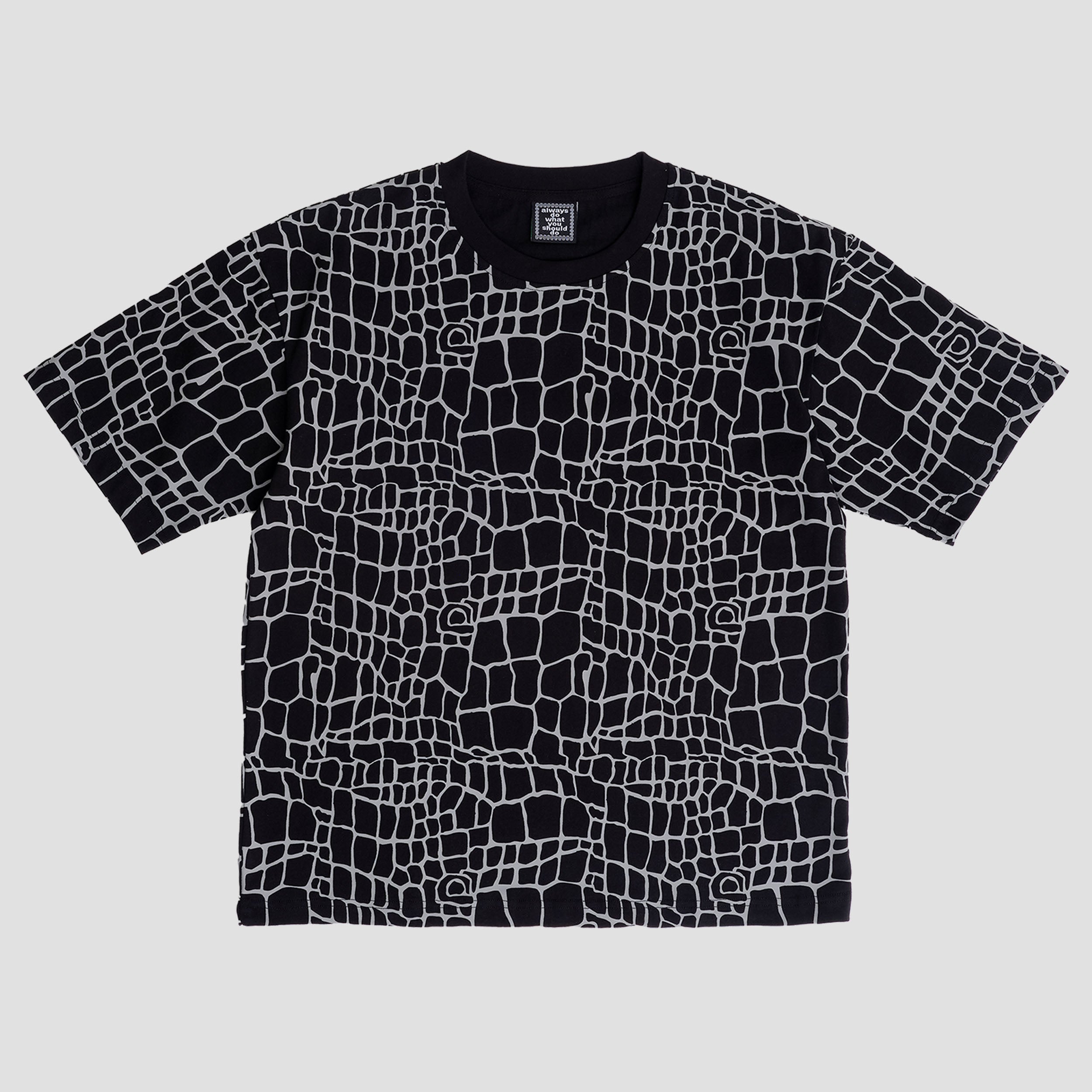Always Croc Print T-Shirt Black