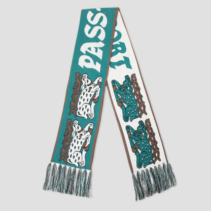 Passport Antler Scarf Teal/Brown