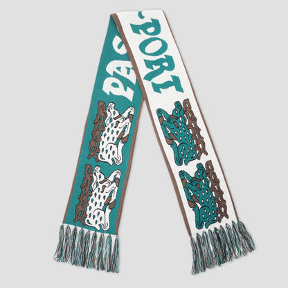 Passport Antler Scarf Teal/Brown