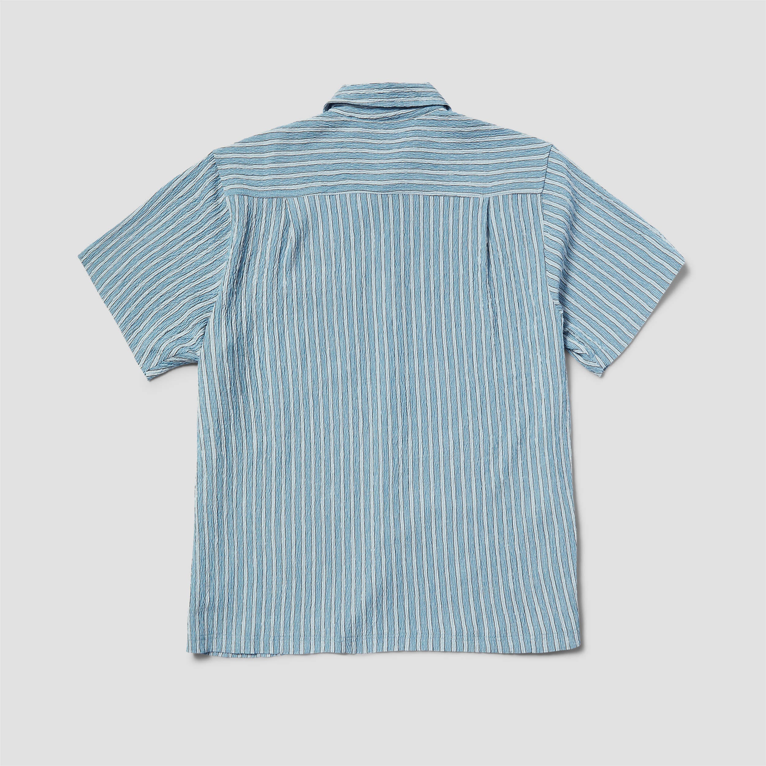 Huf Apollo Shortsleeve Striped Shirt Pool Blue