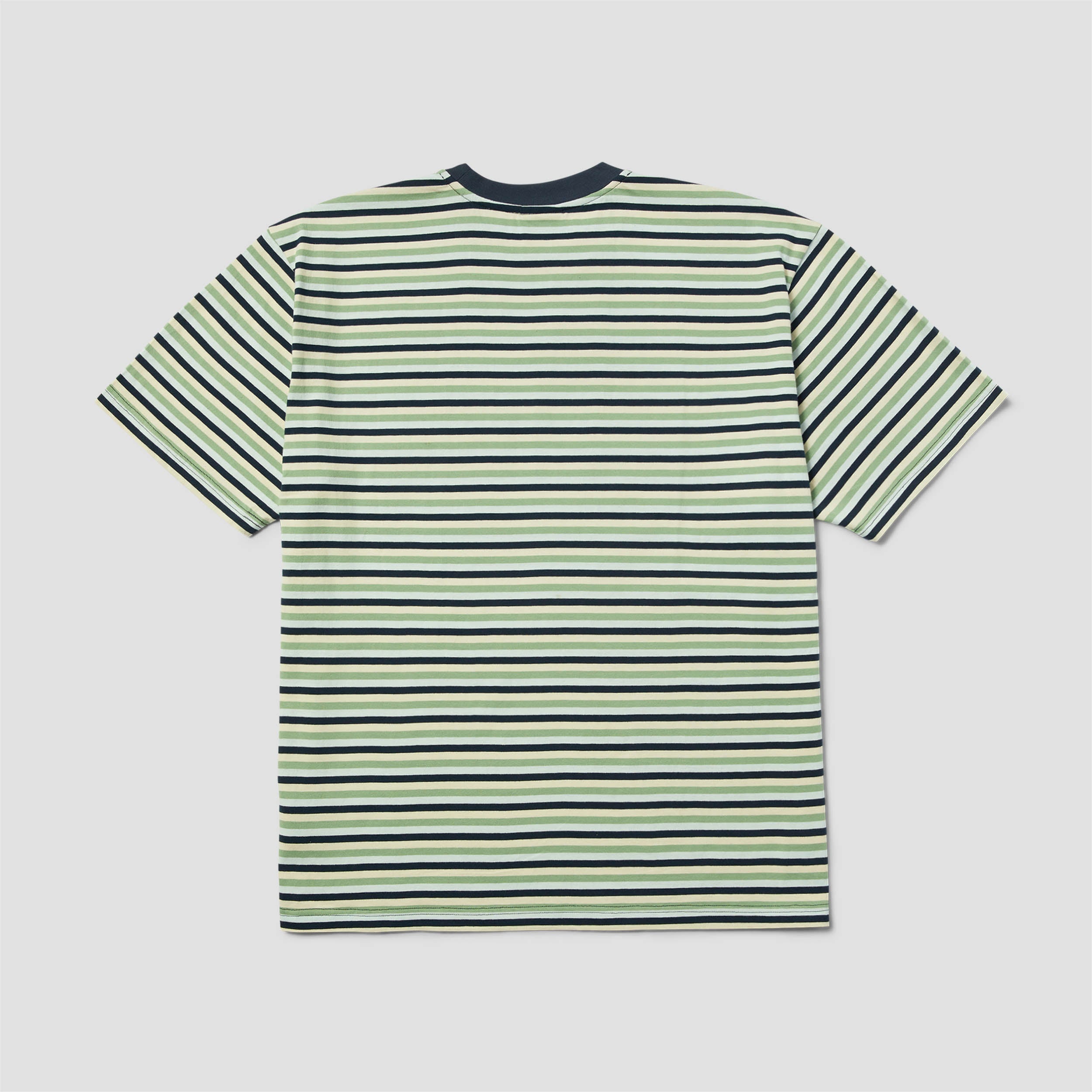 Huf Apollo Striped Shortsleeve Knit Boxy Top Blue
