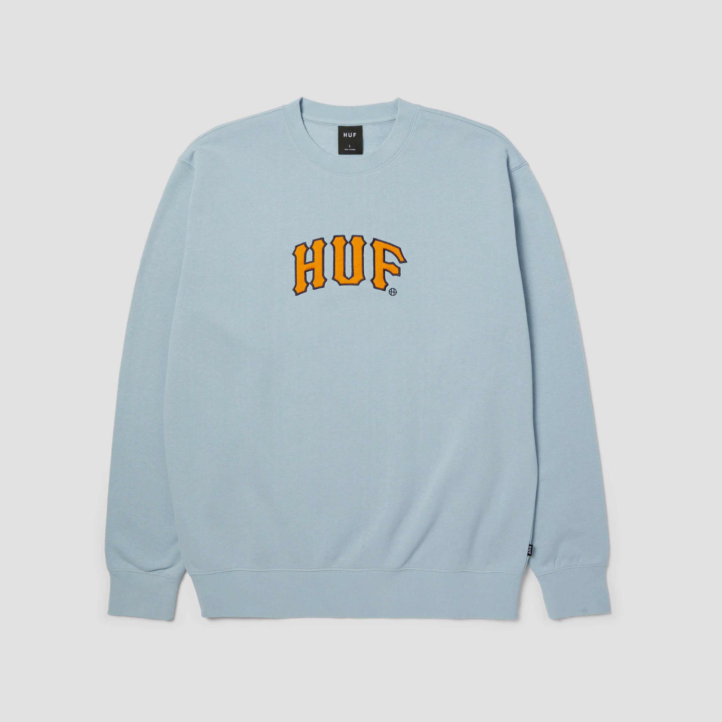 HUF Arch Applique Crew Arctic Blue