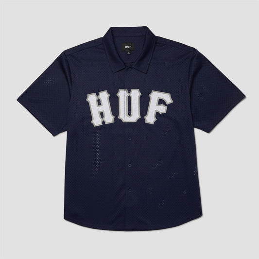 HUF Arch Mesh Button Up Navy