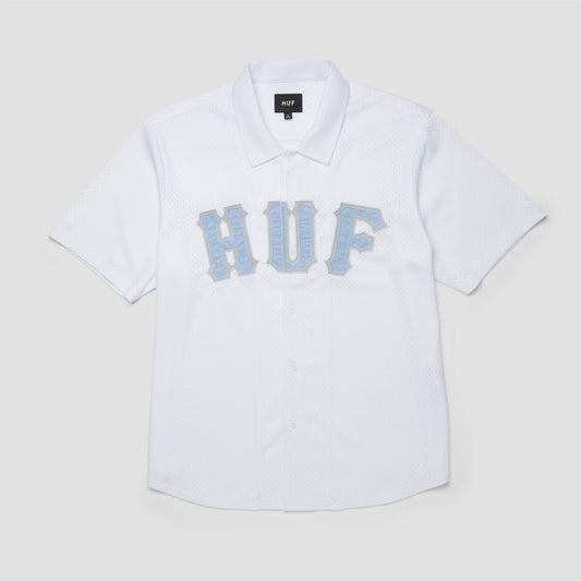 HUF Arch Mesh Button Up White