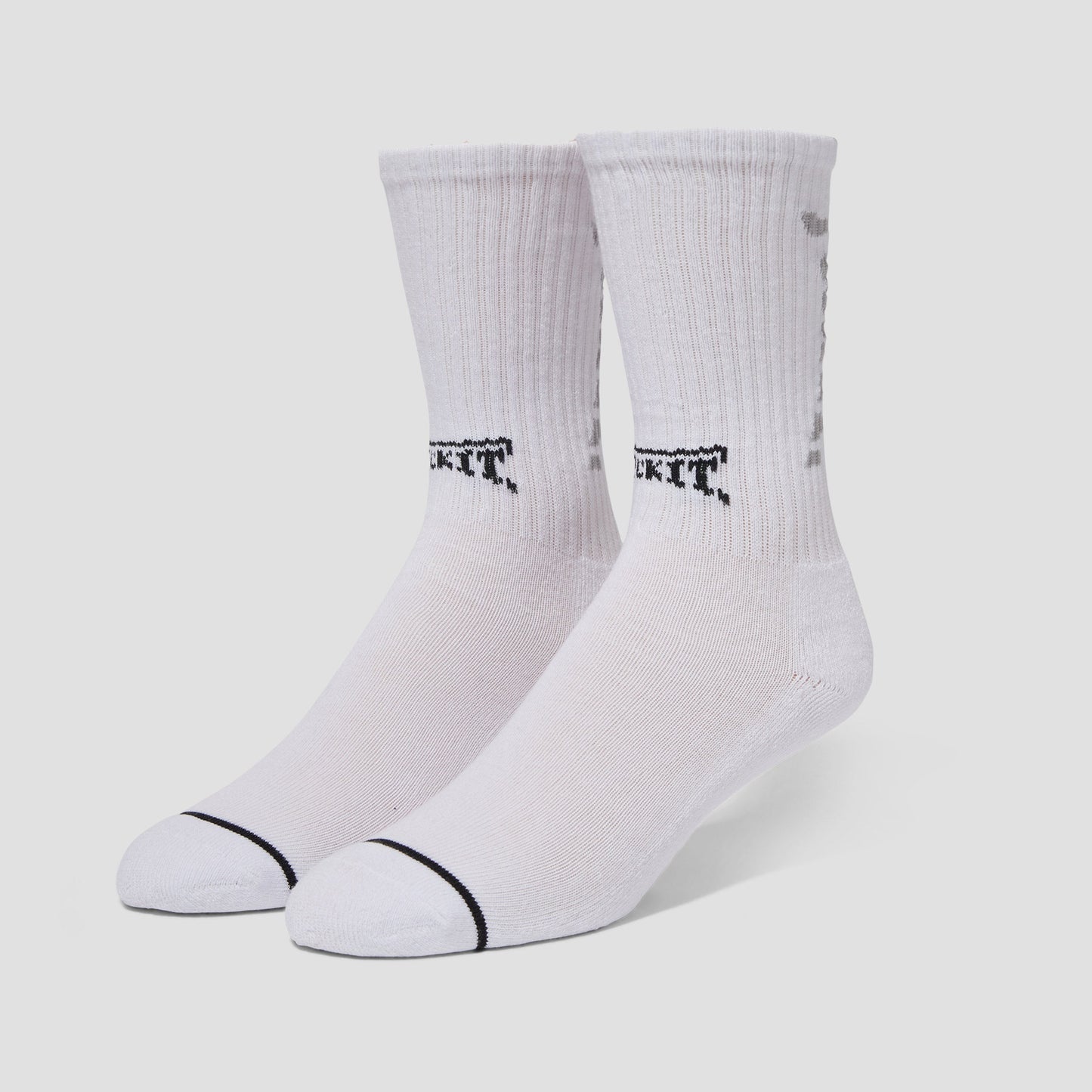 HUF Arched Fuck It Crew Sock White