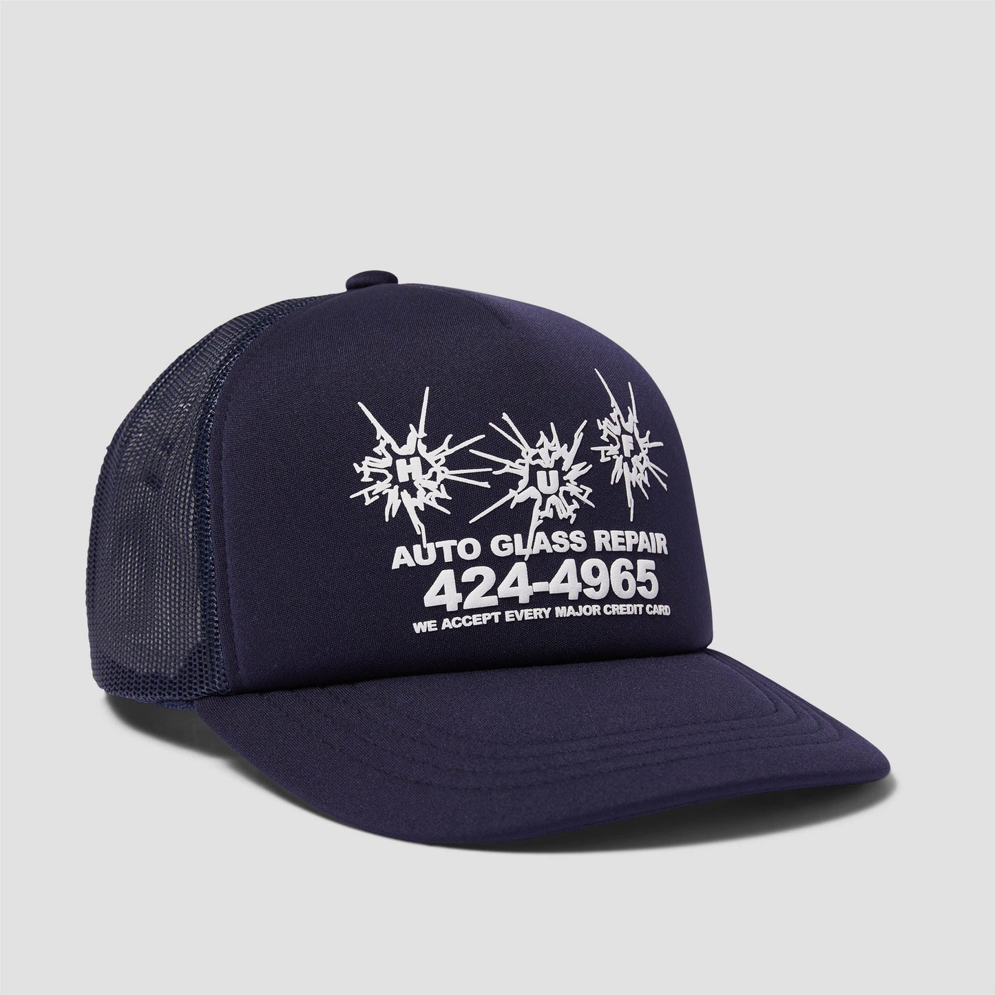 HUF Auto Glass Trucker Hat Navy