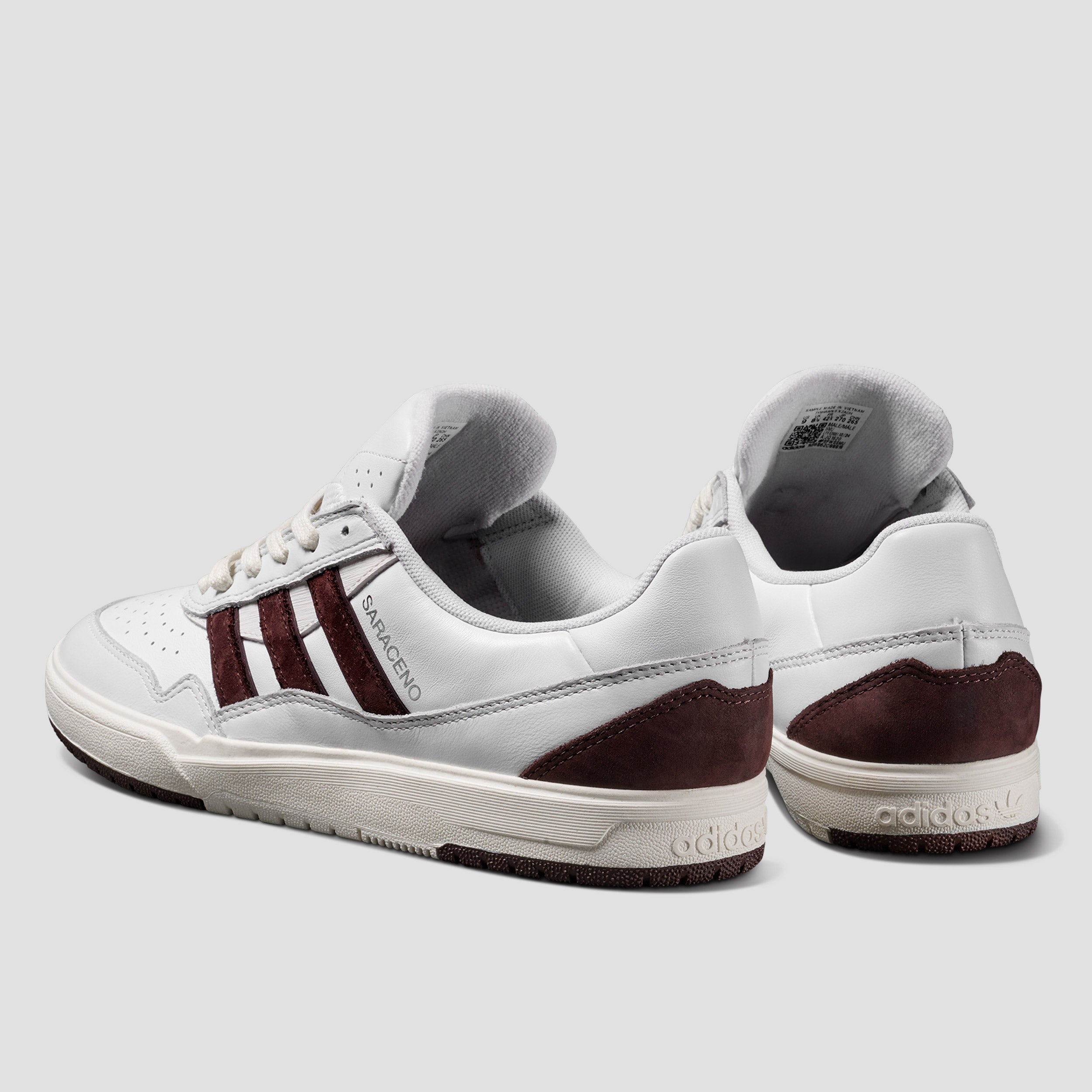 Adidas Tyshawn II x Zach Saraceno Skate Shoes Crystal White / Shadow Brown / Off White