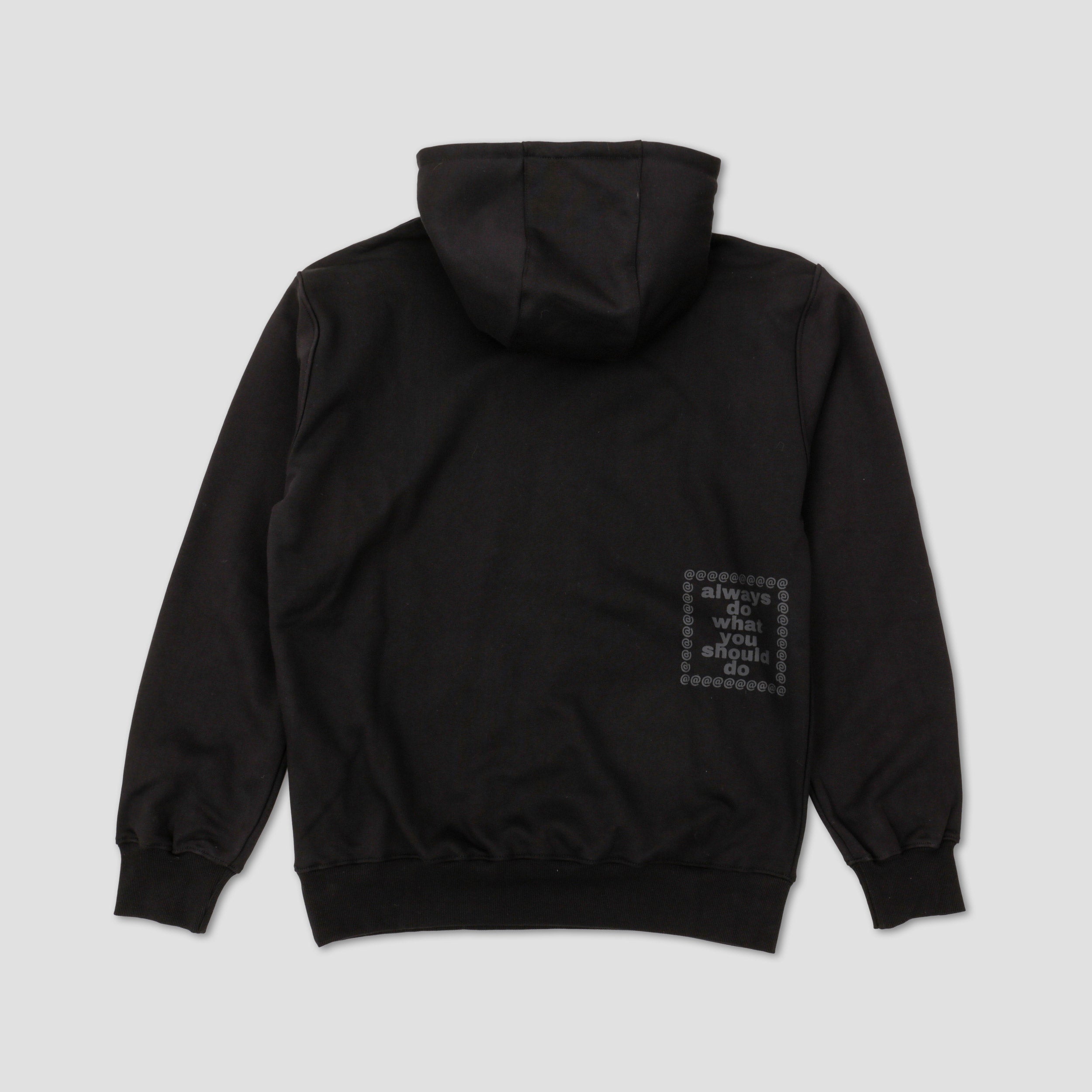 Always Stencil Pullover Hoodie Black