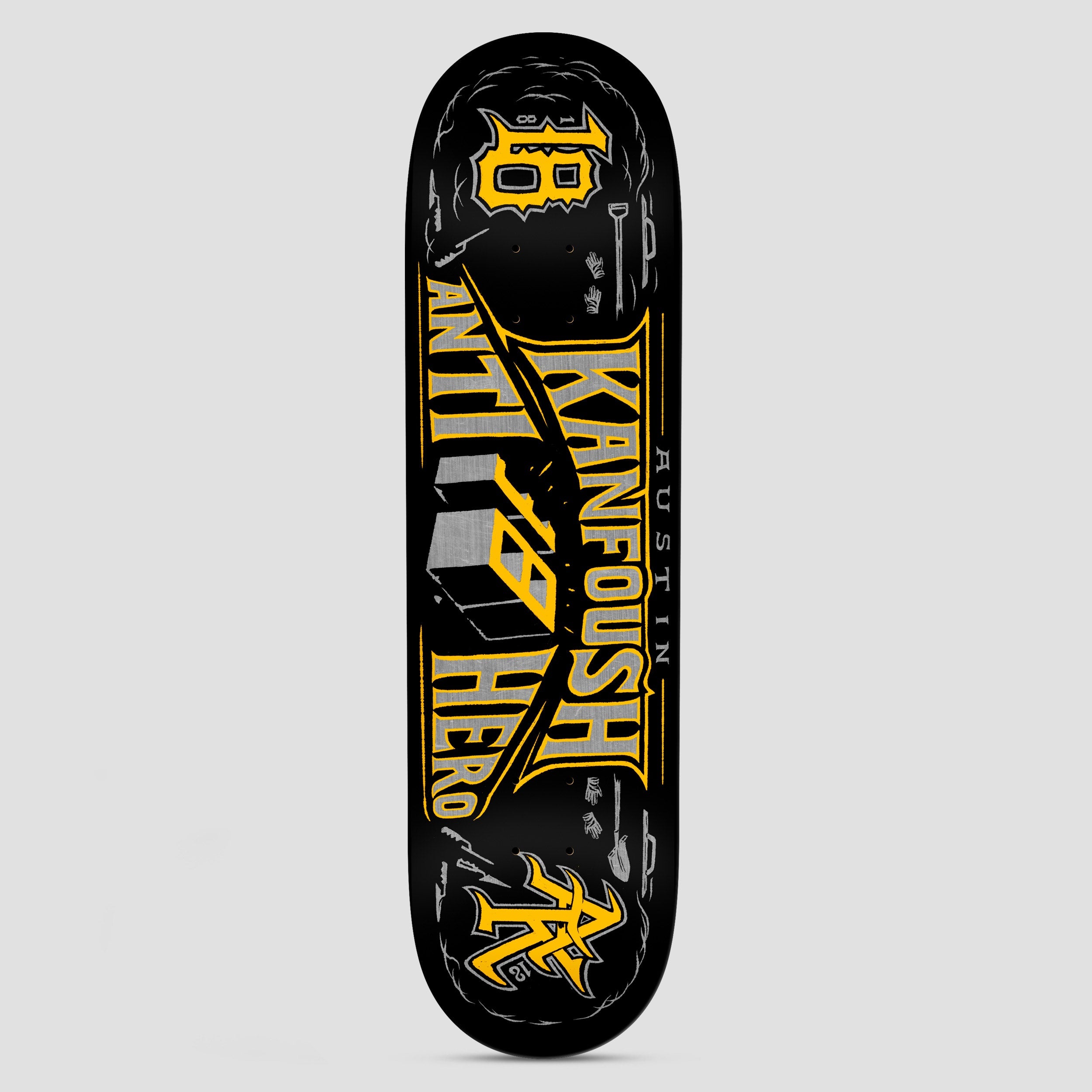 Anti Hero 8.25 Kanfoush Customs Skateboard Deck Black