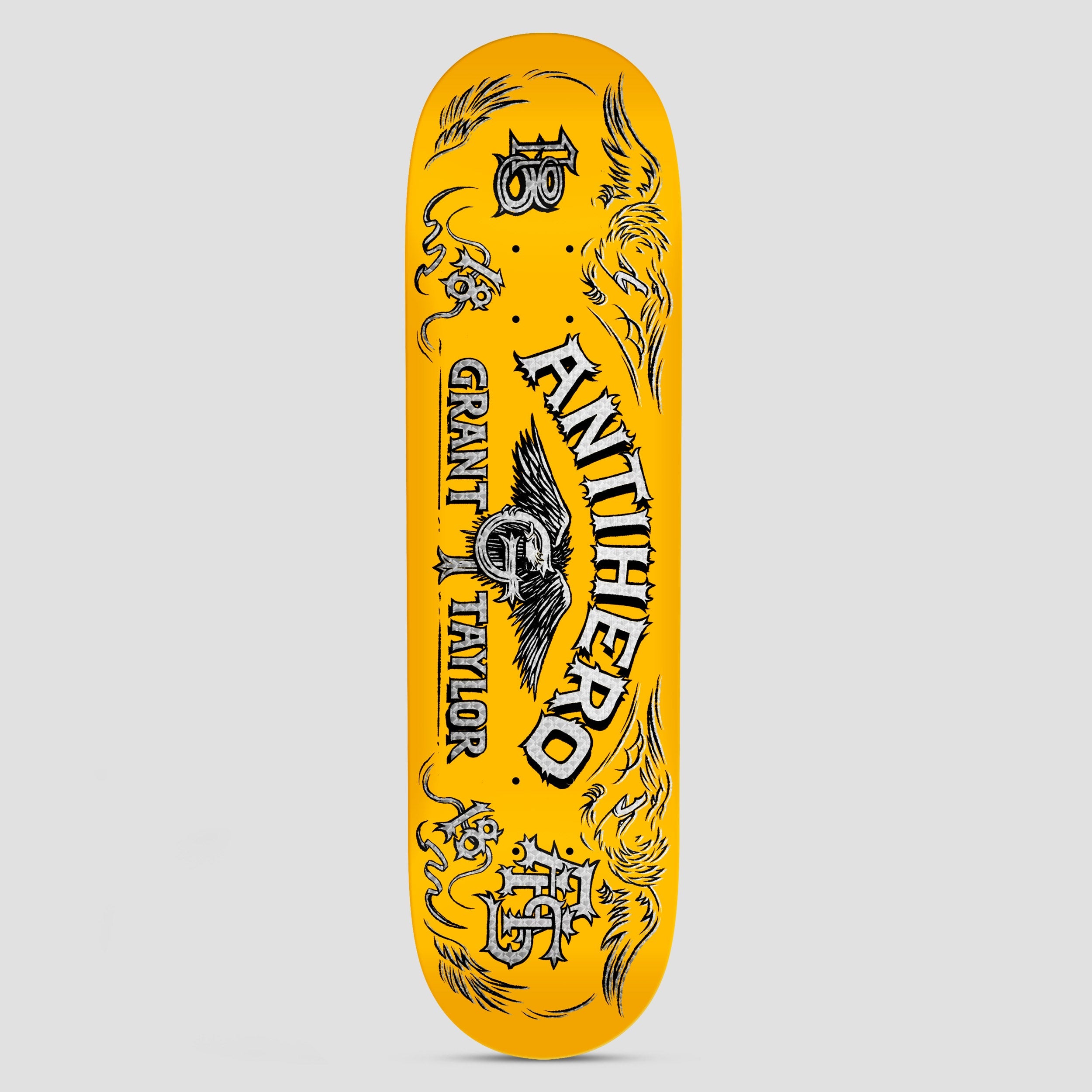 Anti Hero 8.5 Grant Taylor Customs Skateboard Deck Yellow