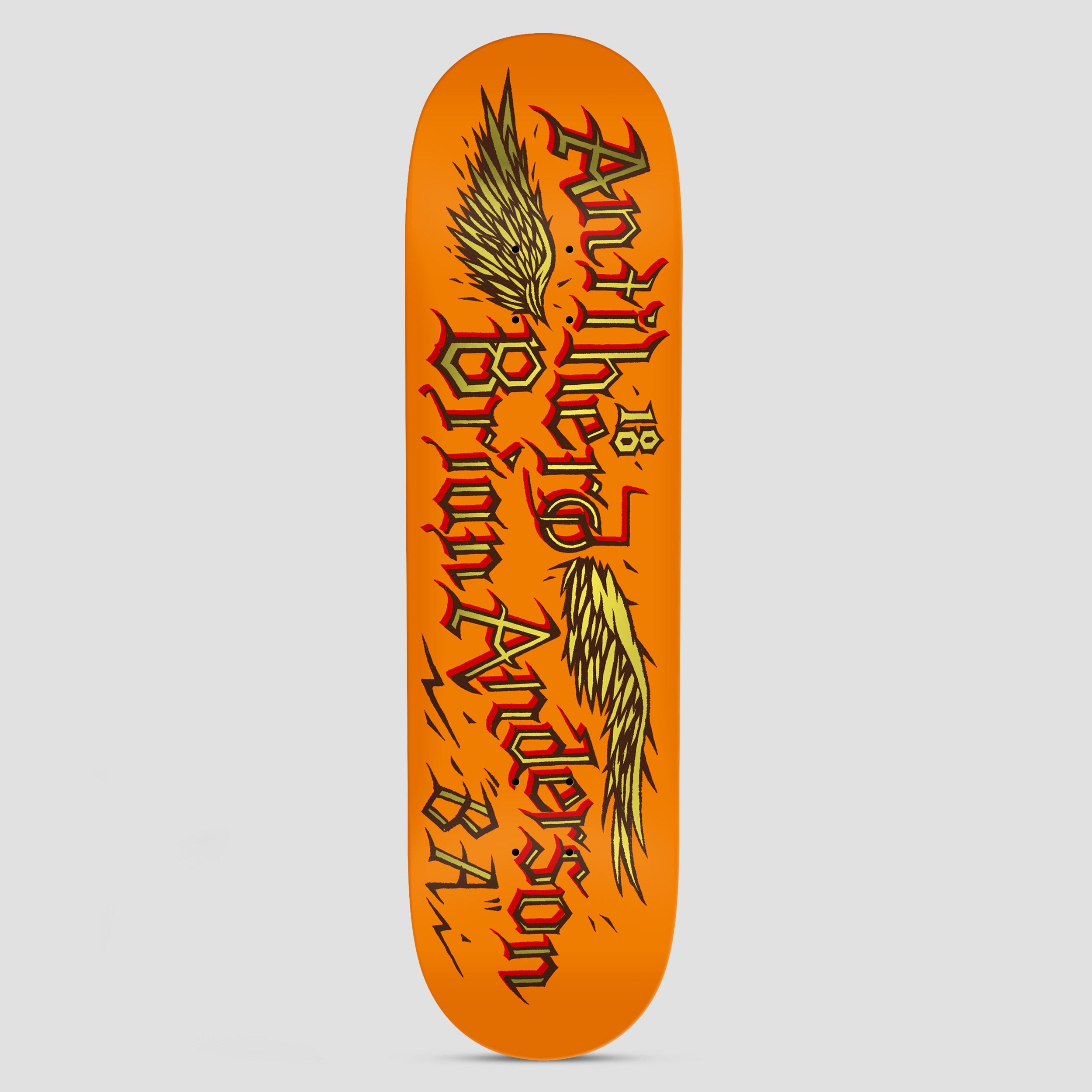 Anti Hero 9.02 Brian Anderson Customs Skateboard Deck Orange