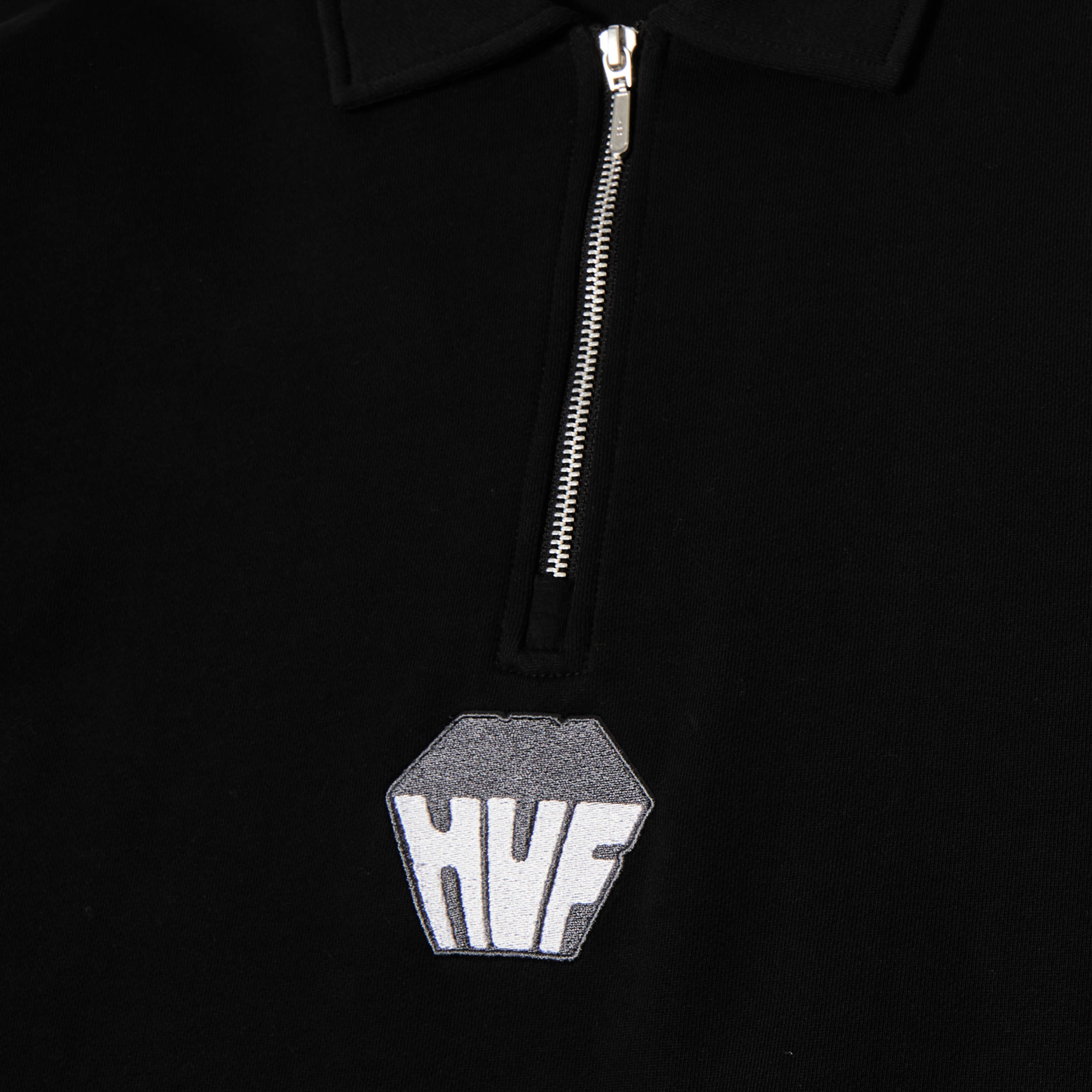 HUF Big Block 1/4 Zip French Terry Black