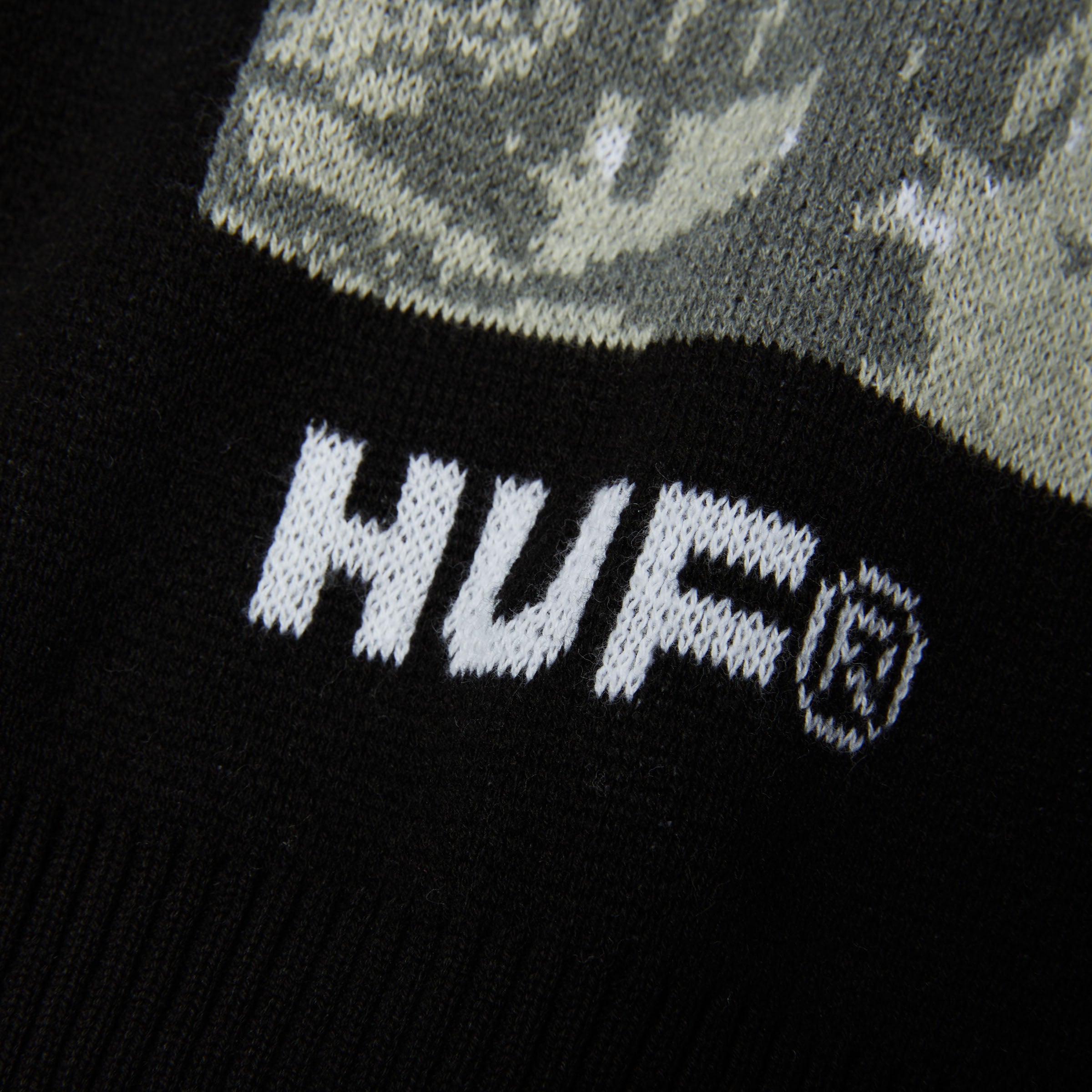 HUF X Isaac Hayes Black Moses Knit Sweater Crew Black