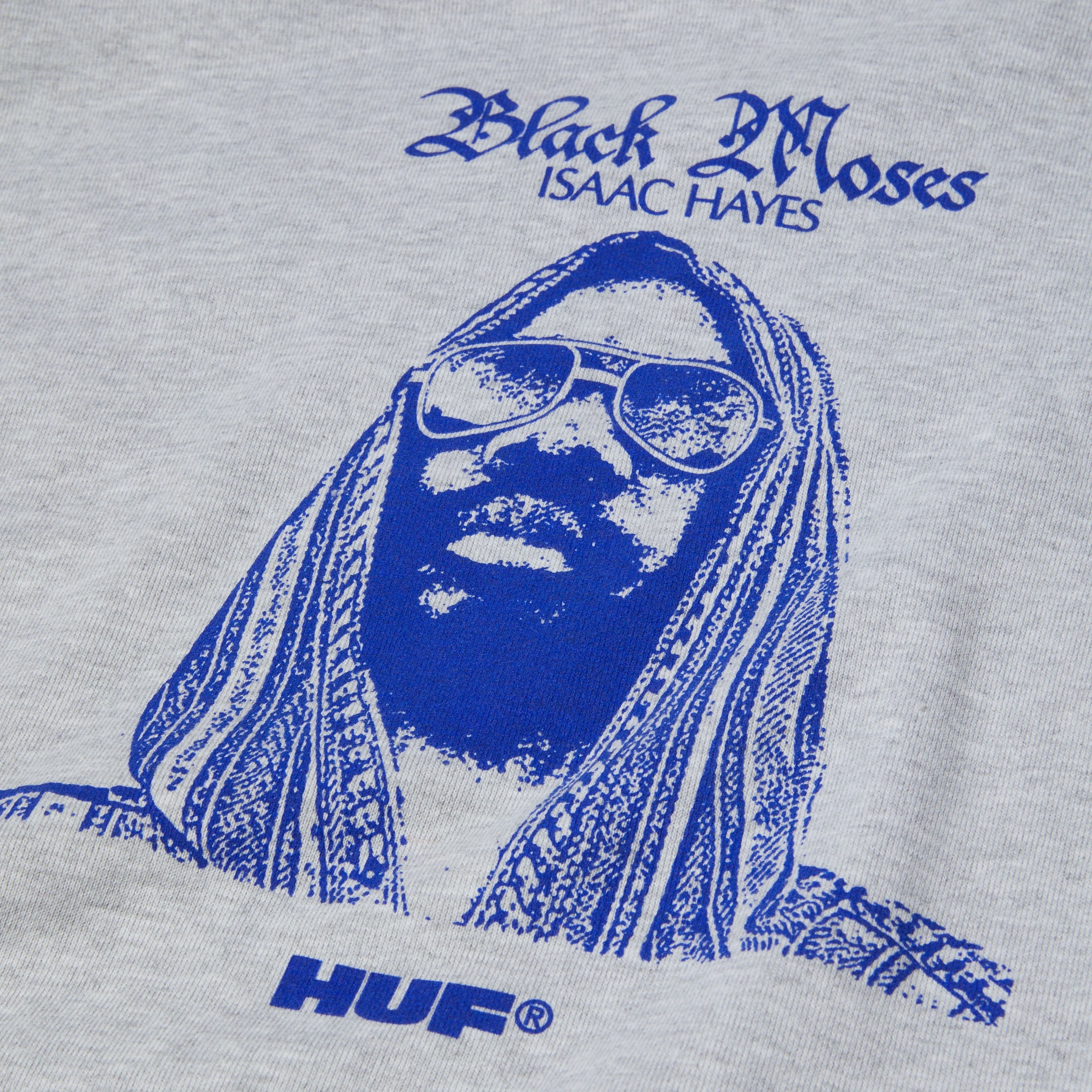 HUF X Isaac Hayes Black Moses Heavyweight Hood Ash