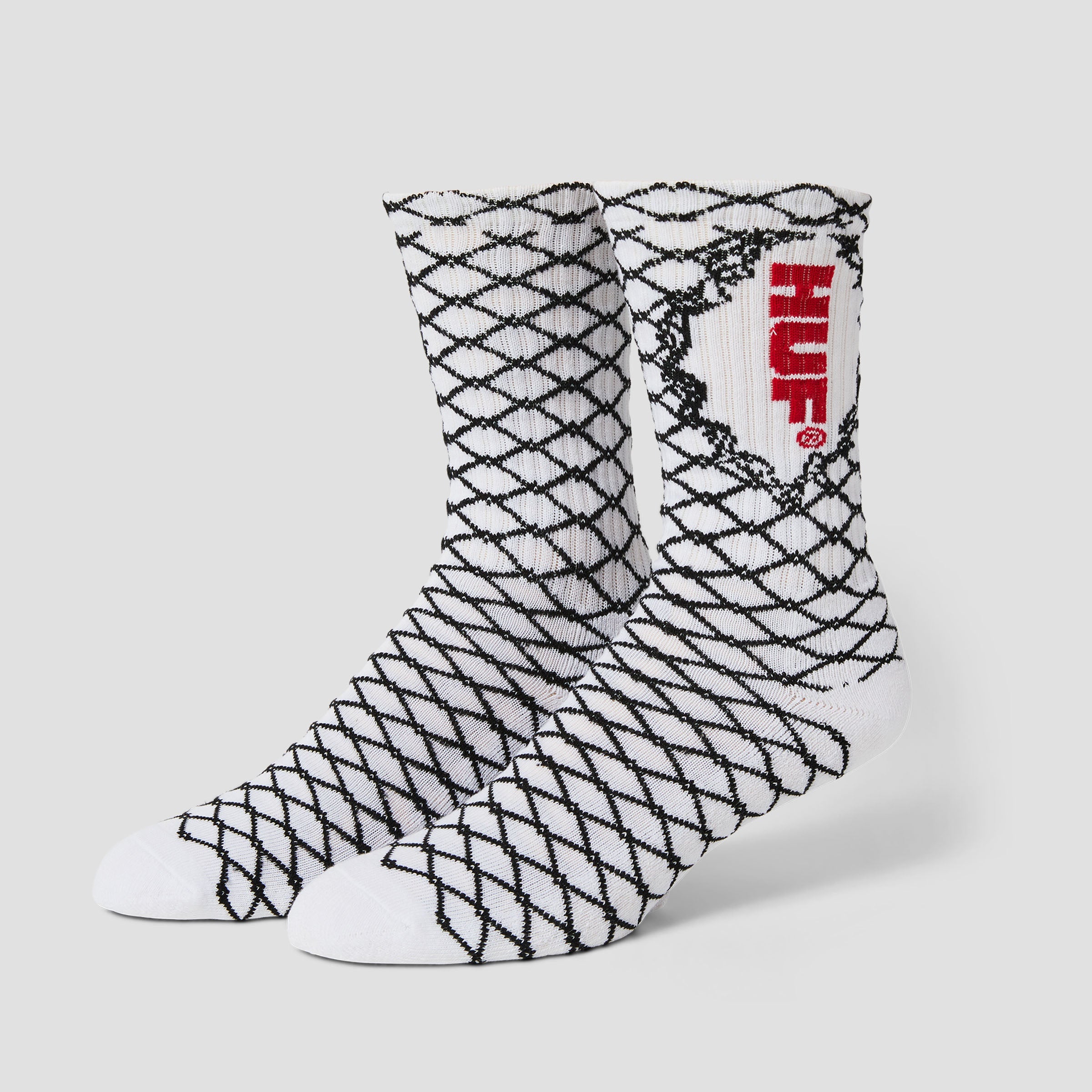 HUF Broken Fence Sock White