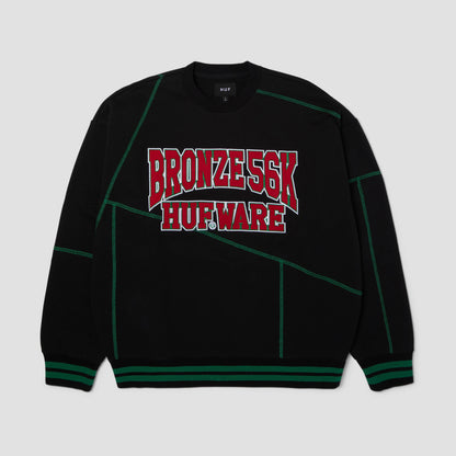 HUF X Bronze HUFware Crew Black