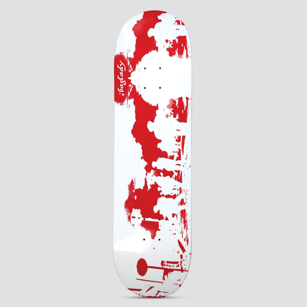 Baglady 8.375 Linger Skateboard Deck White Dip