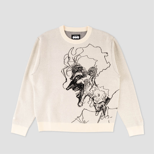 Welcome Joker Knit Crew Sweater Bone