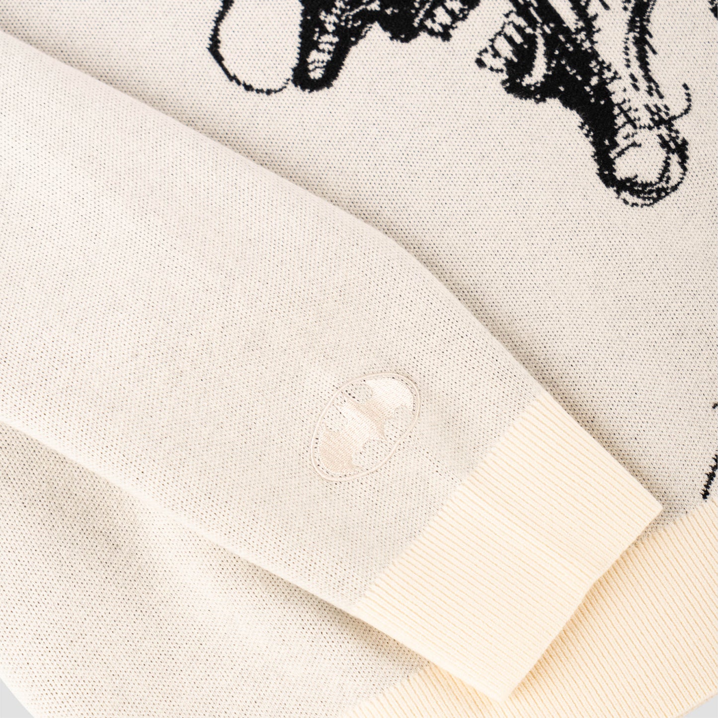 Welcome Joker Knit Crew Sweater Bone