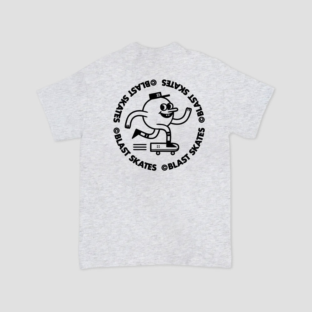 Blast Skates Classic Round Logo T-Shirt Ash