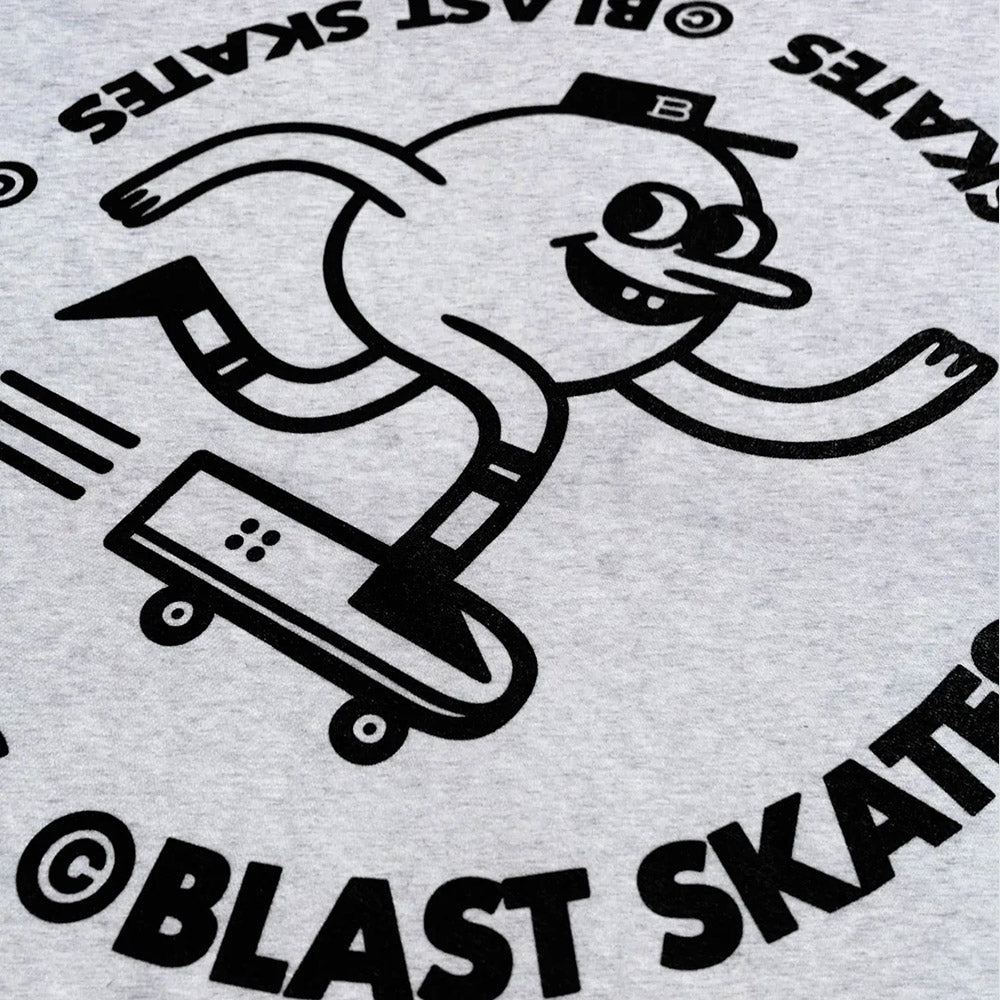 Blast Skates Classic Round Logo T-Shirt Ash
