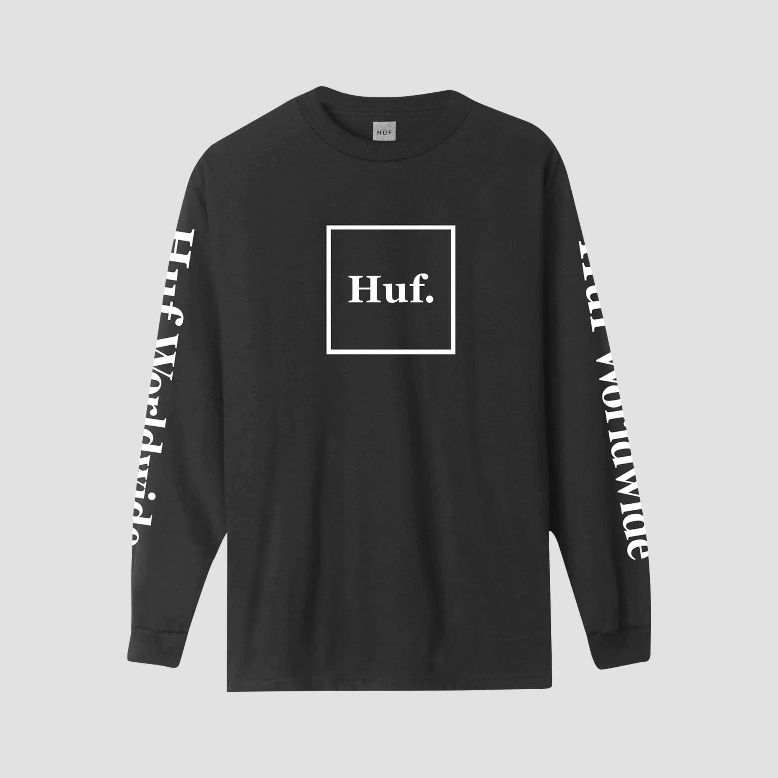 HUF Essentials Domestic Box Longsleeve T-Shirt Black