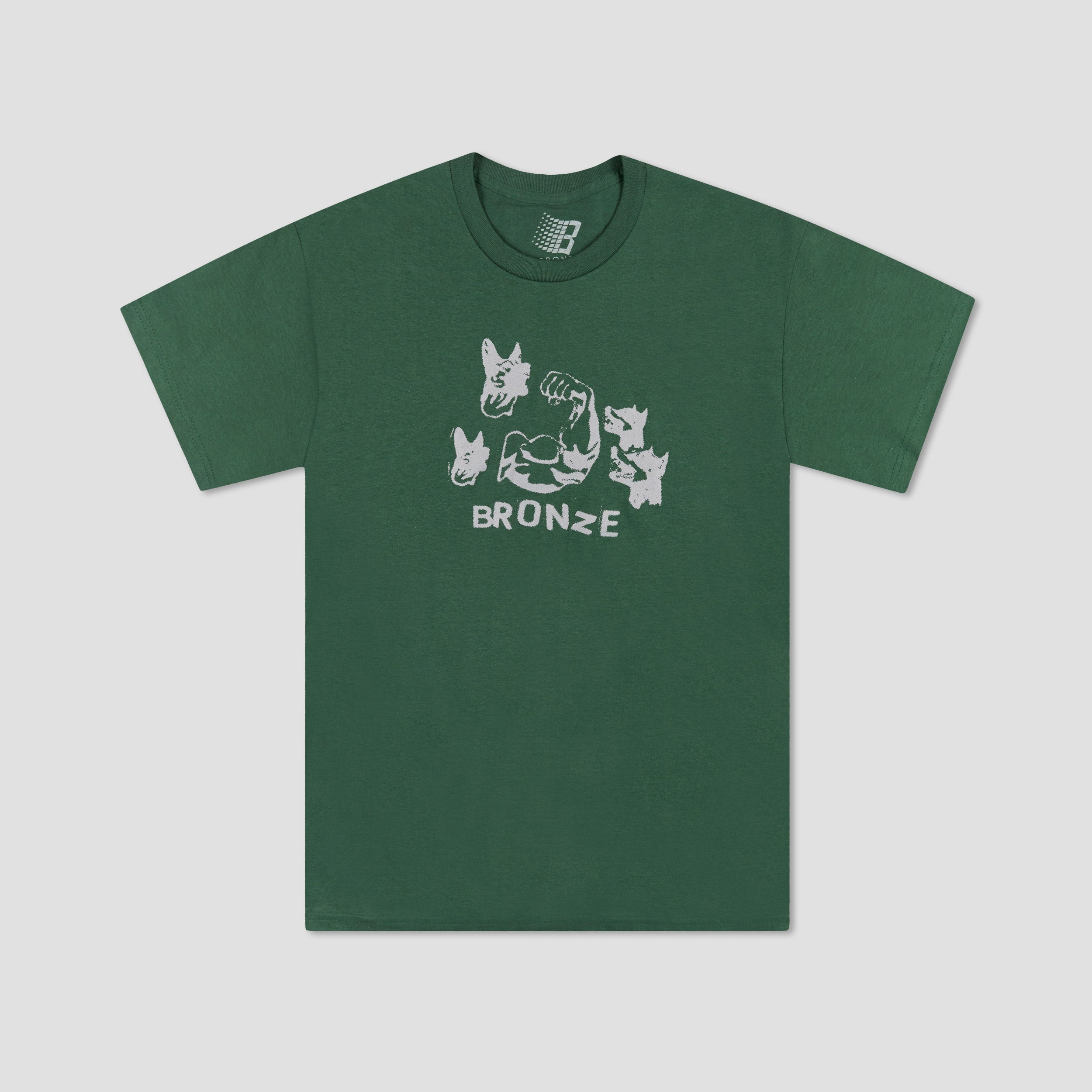 Bronze Dog Muscle T-Shirt Forest Green